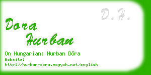 dora hurban business card